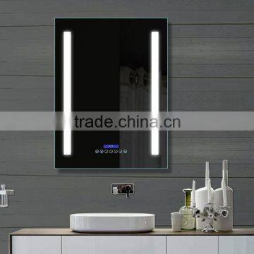 High quality LAMXON LED Lighted Bathroom Mirror with Digital Clock for Yacht and Project