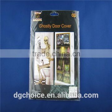 Accept custom Halloween festival printed door poster & door cover for decoration