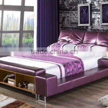 Modern Luxury Purple PU Drawer Bed F1012#
