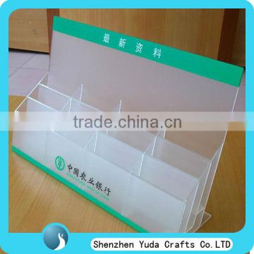 printing frosted counter top acrylic card holder card container for bank