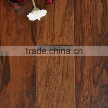 Stained Handscraped American Hickory Flooring Engineered