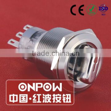 30 Years Industry Leader ONPOW Metal Selector Switch GQ22A-11X/S Dia. 22mm stainless steel CE ROHS