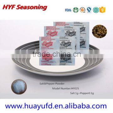 Salt Pepper Packets Supplied in Restaurant and Fast Food
