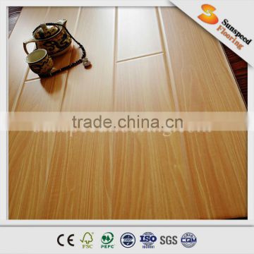 China supply 12mm pine laminate flooring, wax sealing laminate flooring