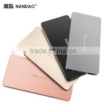 NAN DAO Power Bank Travel Power Output 5V/DC/2.1A Input 1 Micro USB, 5V/DC/2A Input Apple Connector, 5V/DC2A