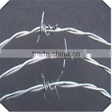 hot sale galvanized barbed wire / double twist barbed wire / 14 guage galvanized barbed wire