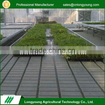 New style adjustable seedbed galvanized rolling greenhouse bench