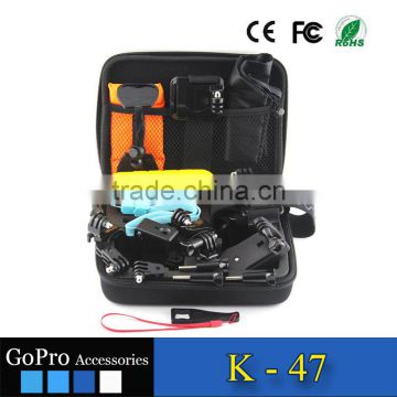 2016 hot selling 17 in 1 kit used for gopros heros 4 accessories bundle of sports camera cases action camera accessory