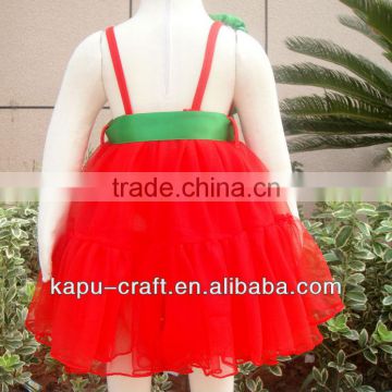 Red baby dress designs with rose flower