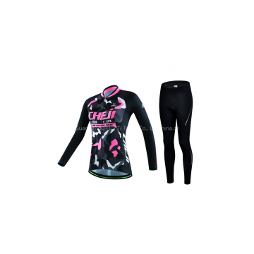 Graffiti cycling suits long-sleeved women's spring and autumn air ventilated bike clothes