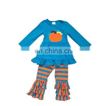 fall winter Boutique children girl clothing sets ruffle clothing  baby