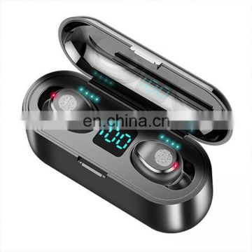 TWS High Quanlity Earphone Earbuds 50mAh Battery Small Bluetooth Headset Headsets Bluetooth with LCD Display Power Bank