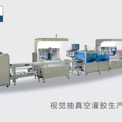 China pvg-501 CCD visual glue potting machine and vacuum product line