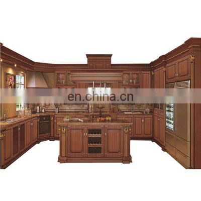 North American Customized Kitchen Pantry Furniture Classic Cherry Wood Kitchen Cabinets
