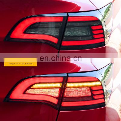 Hansshow Led Eagle Eye Style Tail Light For Tesla Model 3/Y 2018 2019 2020 2021 2022 Taillight Led Smoke Reverse Brake Lights