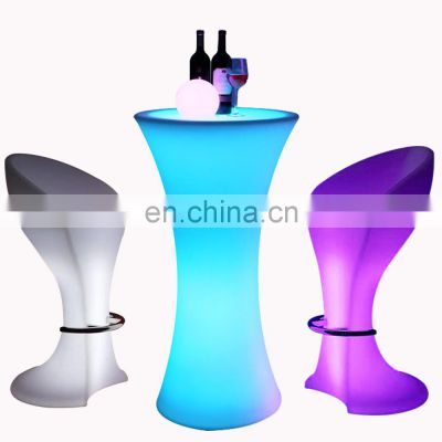 light up tall bar table led light bar cocktail furniture tables and chairs hot sale high bar table and chairs