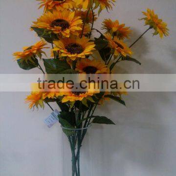 Real touch artificial flowers 5 heads artificial sunflower bouquet for wedding decoration                        
                                                Quality Choice