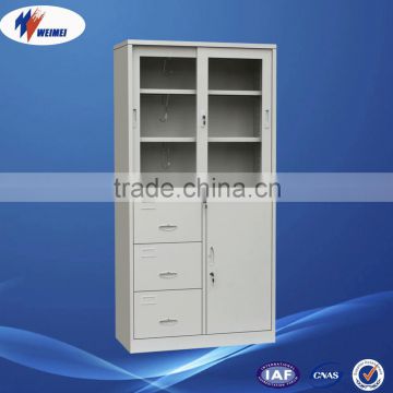 Multifunctional Tall Storage Cabinets with Glass Doors