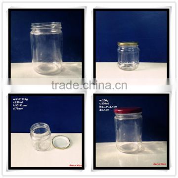 cheap glass honey jars 230ml 370ml with twist-off caps