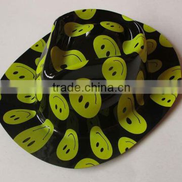 pvc gangster hats with smiling face