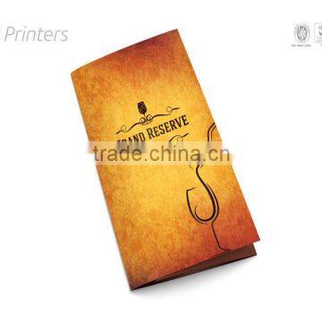 Premium luxury Restaurant menu card printing from India