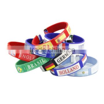 promotion gift souvenir national flag custom flag bracelets