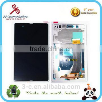 for sony Z L36H lcd +touch screen+frame ,for sony z c6603 lcd display+touch panel+frame