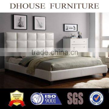 2016 new hot sale bedroom furniture PU leather bed leather queen bed/PU bed DHBF01