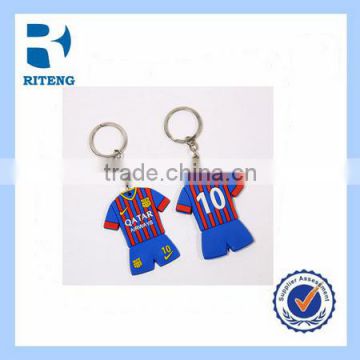 promotional silicone key chain ring football team sports wear