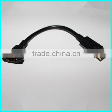 Custom extension adapter displayport female panel mount cable