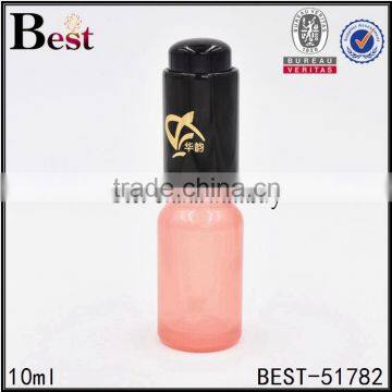 10ml aromatherapy pink essential oil bottle with black pump                        
                                                                                Supplier's Choice