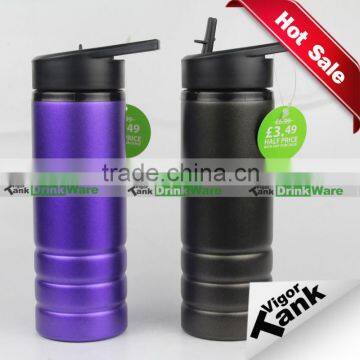 Light Weight Aluminum Bottle 500ml with Straw