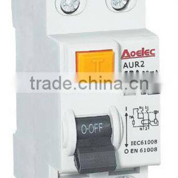 AUR2 with din rail mounting ID 2P 80A 30mA RCCB