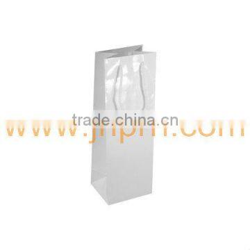100% recycled paper bags for wine bottle packaging with rope handle