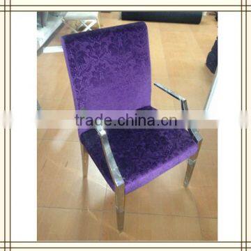 Restaurant Stainess steel Modern armed chairs (AL64)