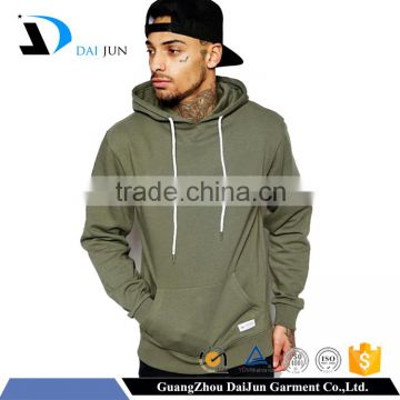 Causual long sleeve olive green adults winter plain dyed blank 320g 100% fleece cotton custom men pullover hoodie