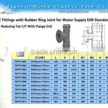 Rubber Water Pipe Fittings DIN Standard PN10