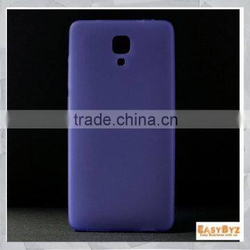 Purple Double-sided Matte TPU Case Cover w/ Dust-proof Plug for Xiaomi 4 MI4,TPU case for xiaomi MI4,Xiaomi 4 MI4 TPU case