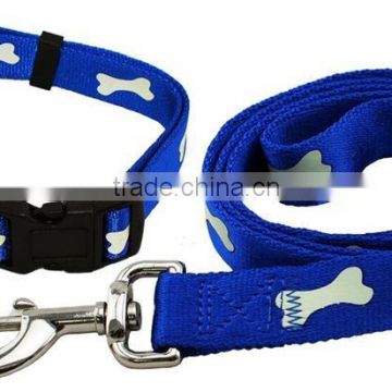2016 new style comfortable metal chain chrome plated leash dog collars and leashes with fashion design wholesle