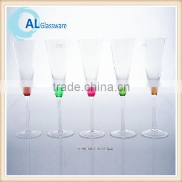 cheap champagne flutes with color ball on stem