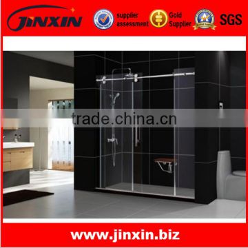 304 Stainless Steel Automatic Glass Sliding Door For Bathrooms