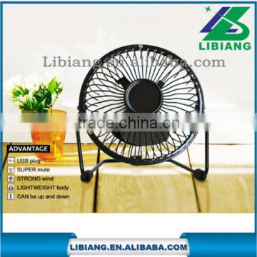 8 color 4" steel structure wtih rubber fan Portable USB Cooling Mini Fan or Air Conditioner Fan