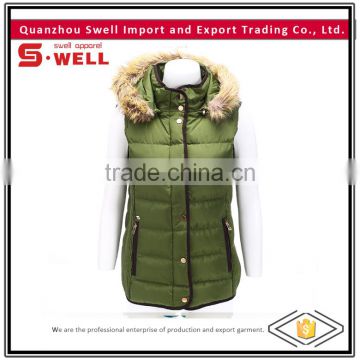 wholesale winter 100% polyester custom women vest