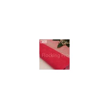 Soft Luxury Red Flocked Velvet Fabrics For Jewellry Boxes / Watch Box Insert