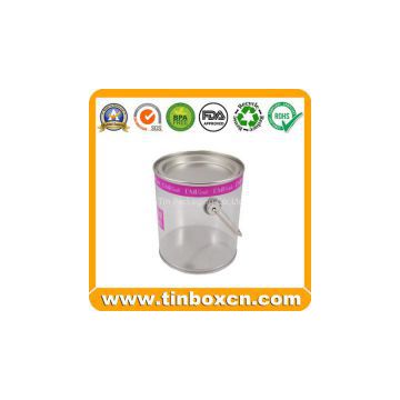 PVC Tin,Transparent Tin Box,Tin Can with Trasparent Body