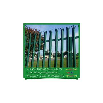 Decorative garden square post fence steel palisade country house fencing for I