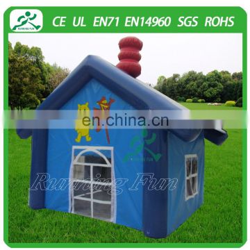 Top-selling blue mini promotion inflatable tent, lovely inflatable house tent 3x4x3m