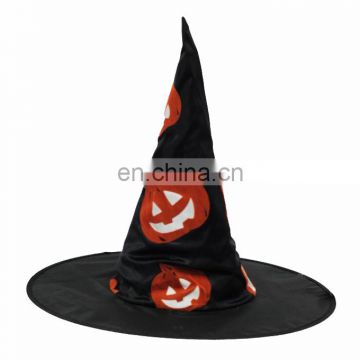 MCH-1128 Party funny wholesale adult black imprint witch Hat for Halloween