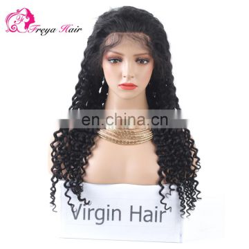 Hot Selling Factory Price Undetectable Natural Hairline deep wave hair wig