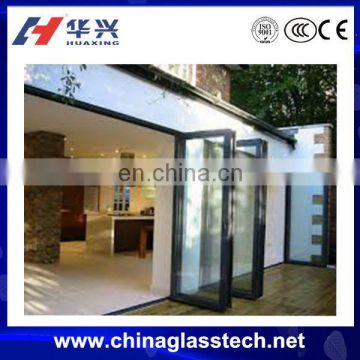 inward outward opening aluminium alloy exterior glass folding door